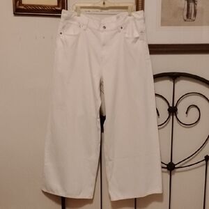 GAP Extra Baggy Low Rise Jeans Fresh White Size 33 (Size 16R) NWT